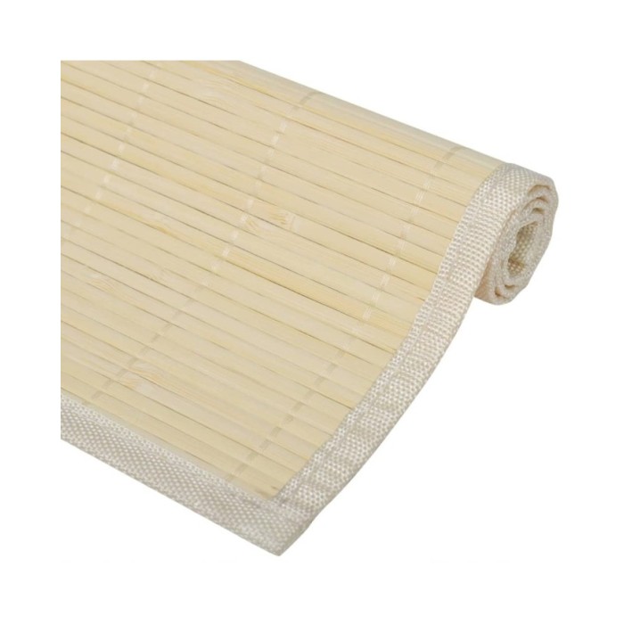 6 Napperons en bambou 30 x 45 cm Nature