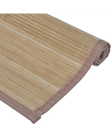 Napperons 6 pcs Bambou 30 x 45 cm Marron