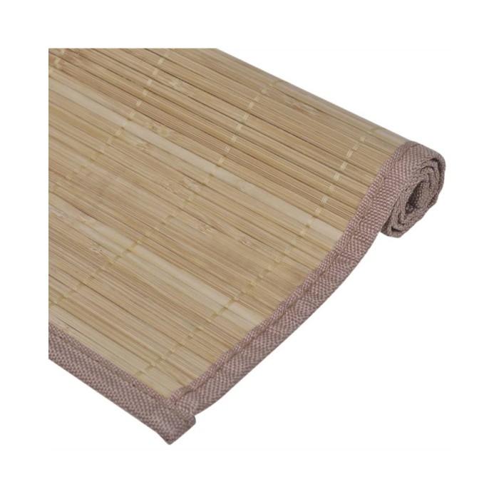 Napperons 6 pcs Bambou 30 x 45 cm Marron