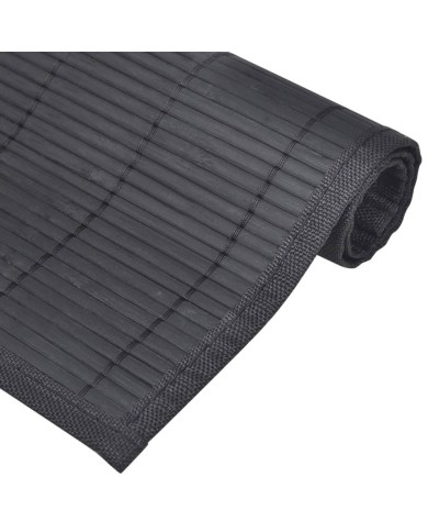 Napperons 6 pcs Bambou 30 x 45 cm Noir