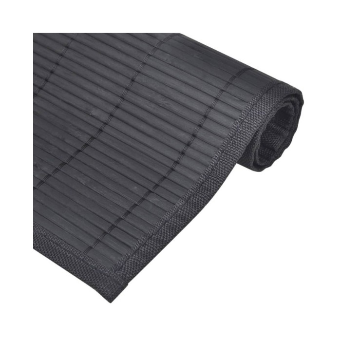 Napperons 6 pcs Bambou 30 x 45 cm Noir