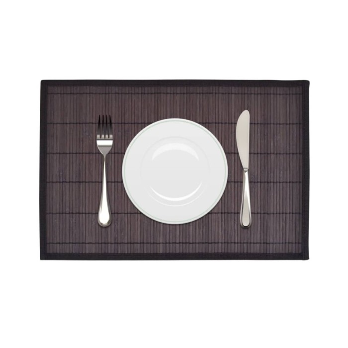 Napperons 6 pcs Bambou 30x45 cm Marron foncé