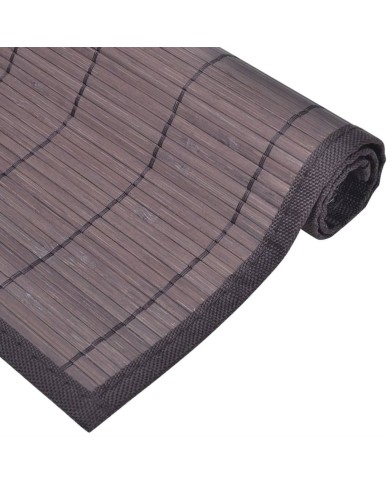 Napperons 6 pcs Bambou 30x45 cm Marron foncé