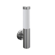 2 appliques murales cylindriques en acier inoxydable