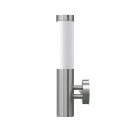 2 appliques murales cylindriques en acier inoxydable