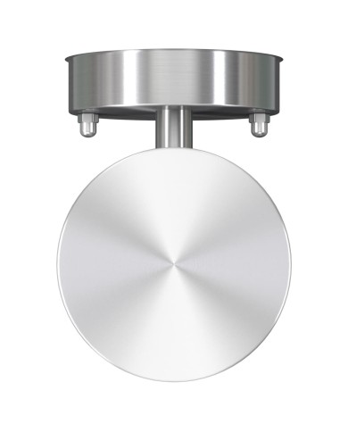2 appliques murales cylindriques en acier inoxydable
