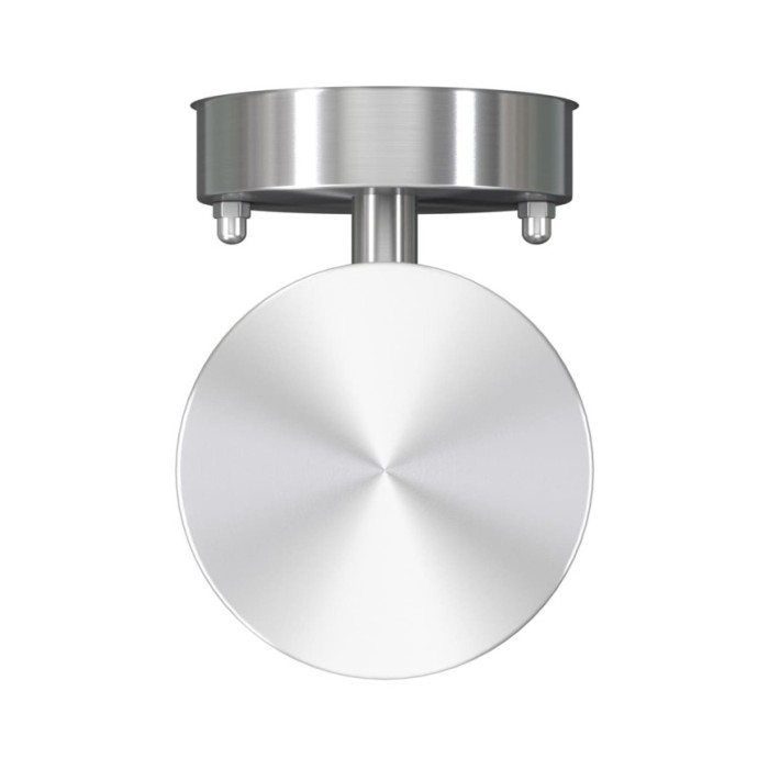 2 appliques murales cylindriques en acier inoxydable