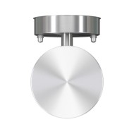2 appliques murales cylindriques en acier inoxydable