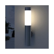 2 appliques murales cylindriques en acier inoxydable
