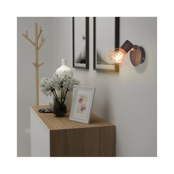 Lampe murale 2 pcs E14 Noir et Cuivre 