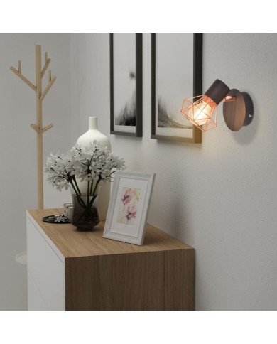 Lampe murale avec 2 ampoules LED à incandescence 2 pcs 8 W