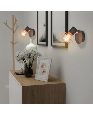 Lampe murale avec 2 ampoules LED à incandescence 2 pcs 8 W