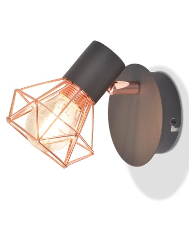 Lampe murale avec 2 ampoules LED à incandescence 2 pcs 8 W