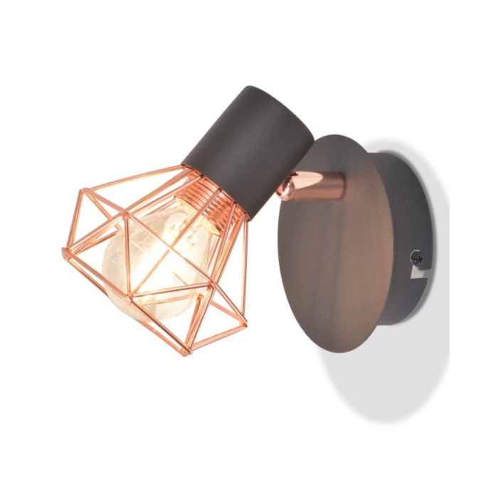 Lampe murale avec 2 ampoules LED à incandescence 2 pcs 8 W