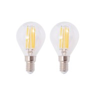 Lampe murale avec 2 ampoules LED à incandescence 2 pcs 8 W