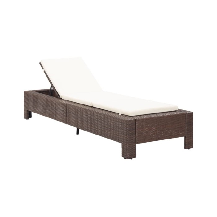 Transat avec coussin Marron Résine tressée