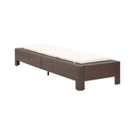 Transat avec coussin Marron Résine tressée