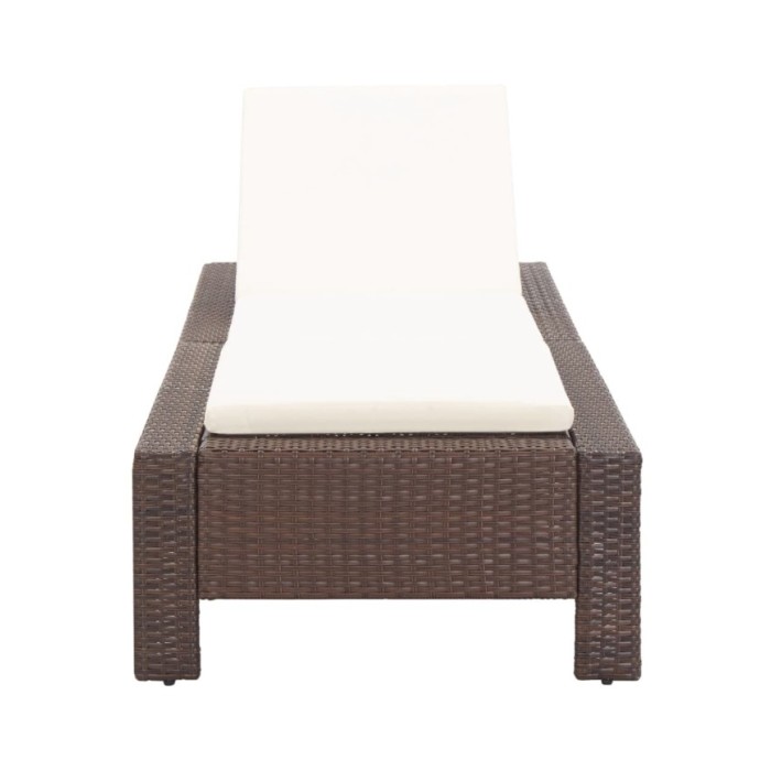 Transat avec coussin Marron Résine tressée
