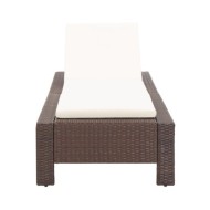 Transat avec coussin Marron Résine tressée