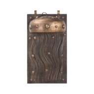 Lampe murale en forme de méduse Fer et bois massif de manguier