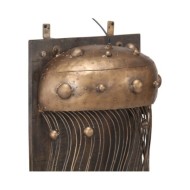 Lampe murale en forme de méduse Fer et bois massif de manguier