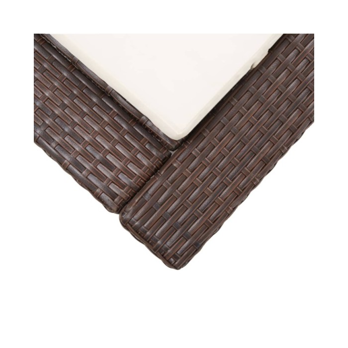 Transat avec coussin Marron Résine tressée