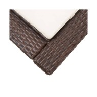Transat avec coussin Marron Résine tressée