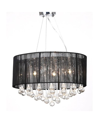 Lustre avec 85 cristaux Noir