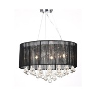 Lustre avec 85 cristaux Noir