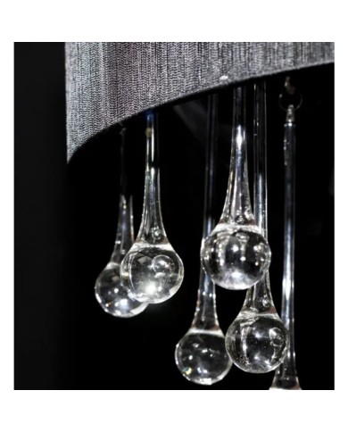 Lustre avec 85 cristaux Noir