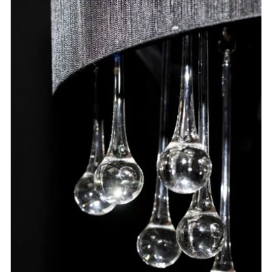 Lustre avec 85 cristaux Noir