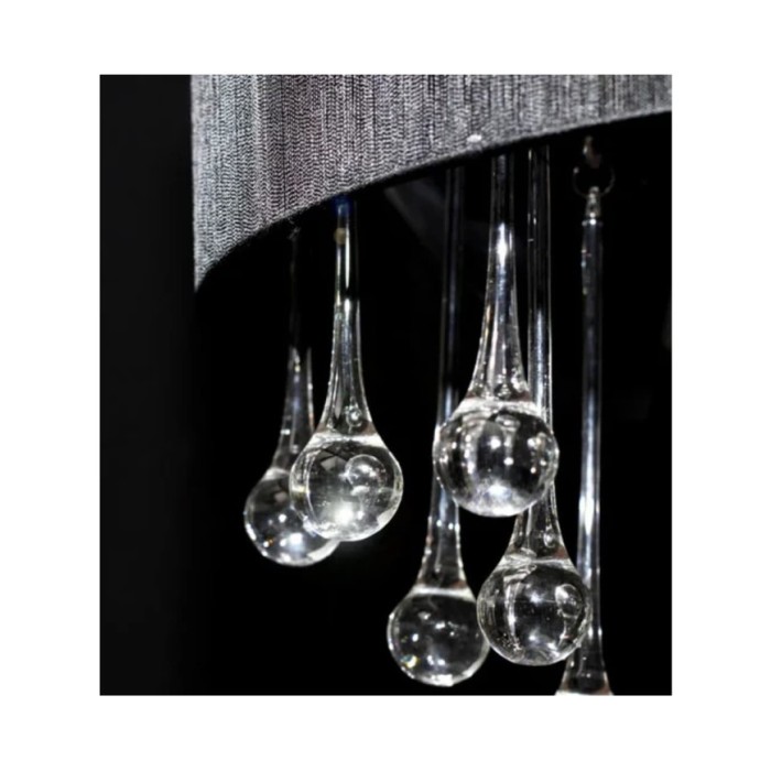 Lustre avec 85 cristaux Noir