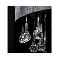 Lustre avec 85 cristaux Noir