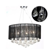 Lustre avec 85 cristaux Noir