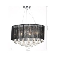 Lustre avec 85 cristaux Noir