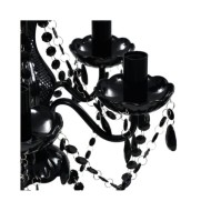 Lustre avec 5 ampoules Crystal noir