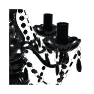 Lustre avec 5 ampoules Crystal noir