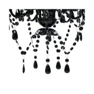 Lustre avec 5 ampoules Crystal noir