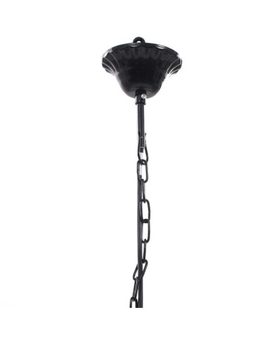Lustre avec 5 ampoules Crystal noir