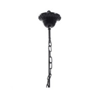 Lustre avec 5 ampoules Crystal noir