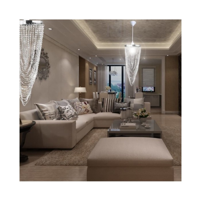 Lustre suspendu Crystal 22 x 58 cm 