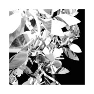 Lustre suspendu à feuilles paillette 21,5 x 30 cm Argenté 