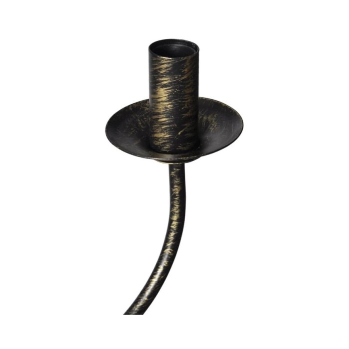 Lustre en métal noir antique 8 x E14 ampoules