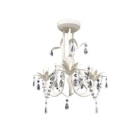 Lustres suspendus à cristaux 2 pcs Blanc élégant