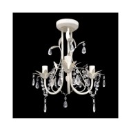 Lustres suspendus à cristaux 2 pcs Blanc élégant