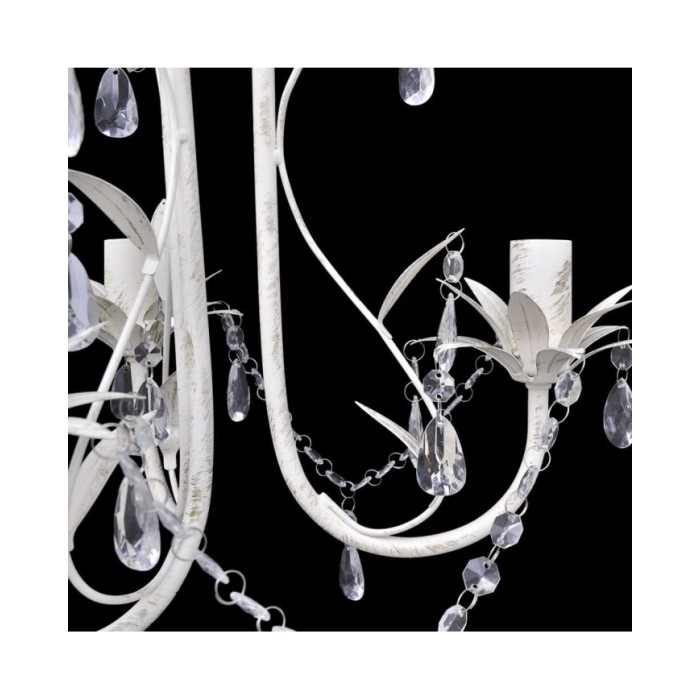 Lustres suspendus à cristaux 2 pcs Blanc élégant