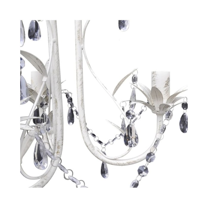 Lustres suspendus à cristaux 2 pcs Blanc élégant