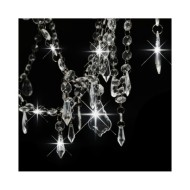 Lustre avec perles Blanc 8 ampoules E14