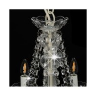 Lustre avec perles Blanc 12 ampoules E14