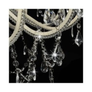 Lustre avec perles Blanc 12 ampoules E14